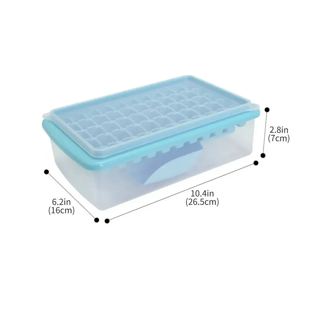 Ice Cube Tray With Lid Bin & Scoop ,55 Cubes Per Tray 3 Trays (See Description)